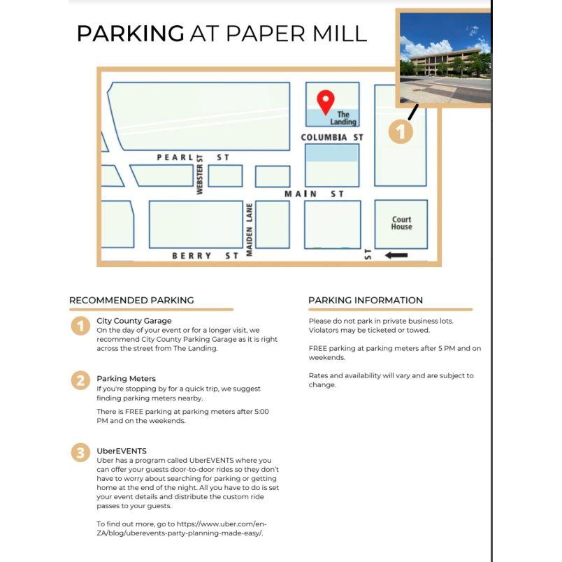 parking for Papermill