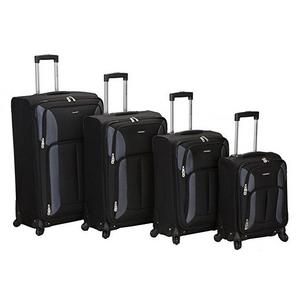 Rockland Four-Piece Impact Spinner Luggage Set (18"/22"/ 26"/30")