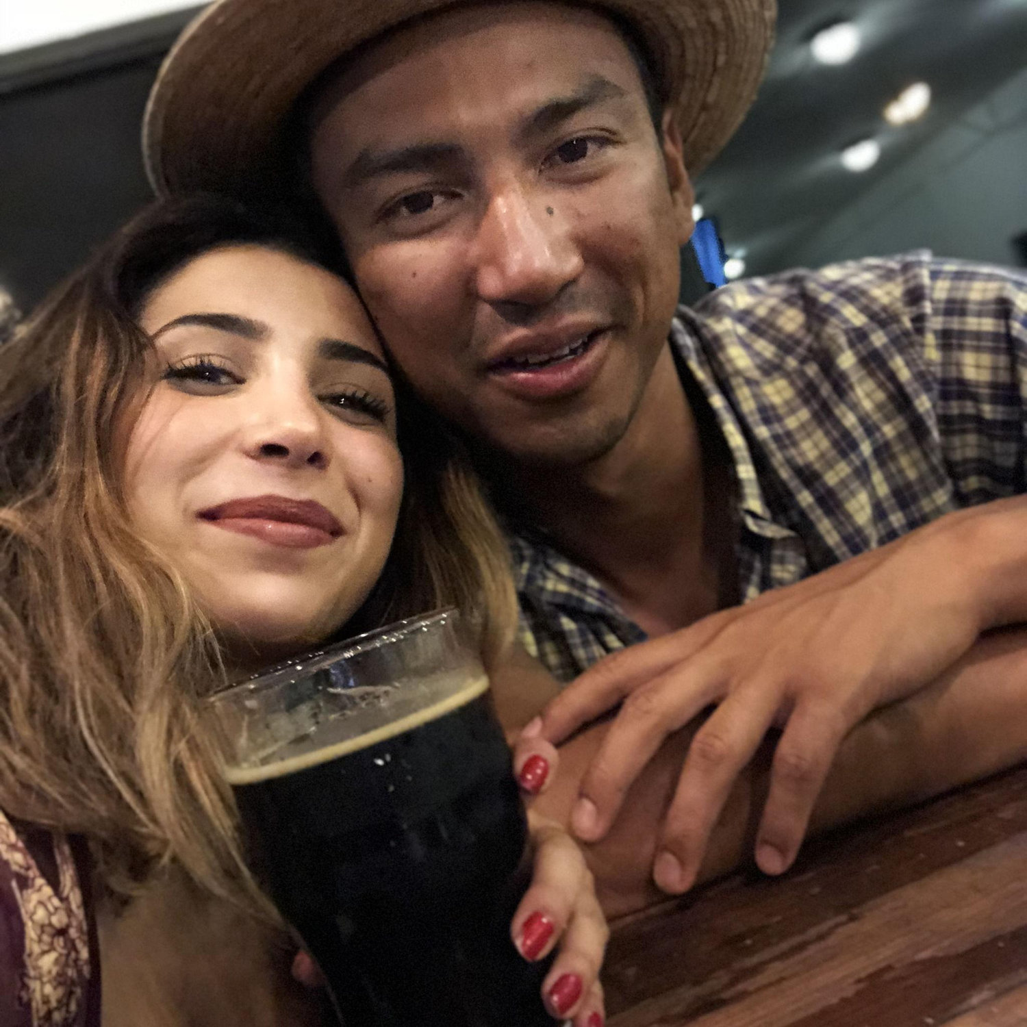 One of our earliest photos together. A Mexico trip as friends (with some building feelings)