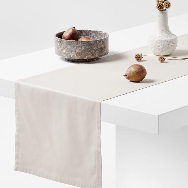 Aspen 120" Warm Natural Organic Cotton Table Runner