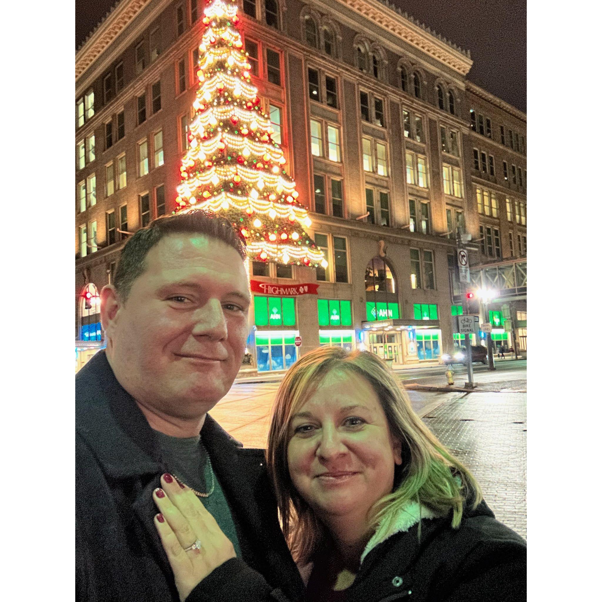 Proposal night downtown