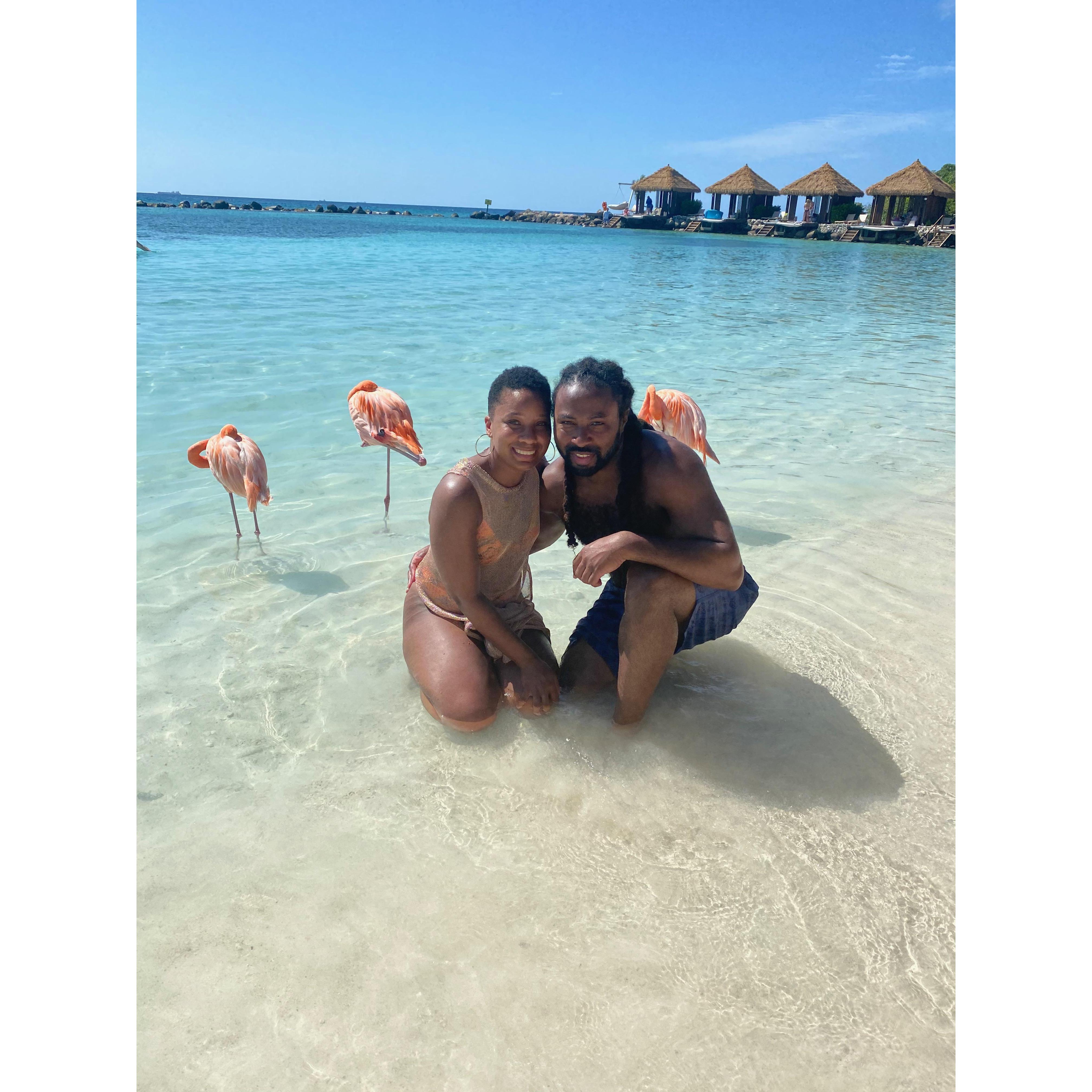 Flamingo Island in Aruba for Michelle's 30th.