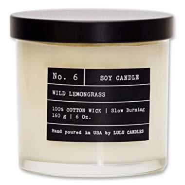 Wild Lemongrass | Luxury Scented Soy Jar Candle | Hand Poured in The USA | Highly Scented & Long Lasting | Small - 6 Oz.