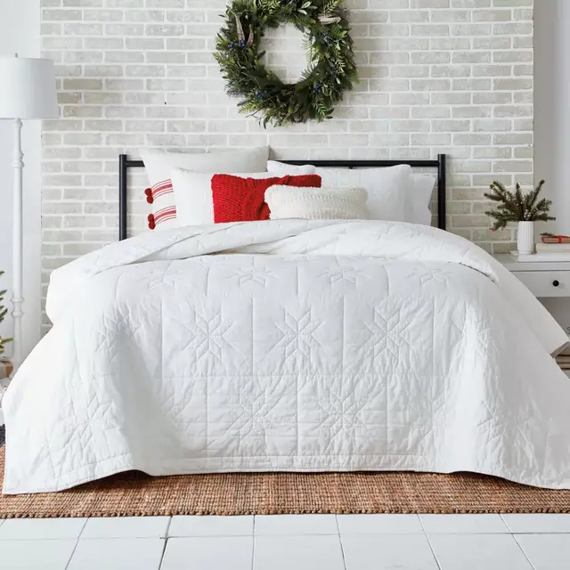 Bee & Willow™ Star 3-Piece King Quilt Set in White