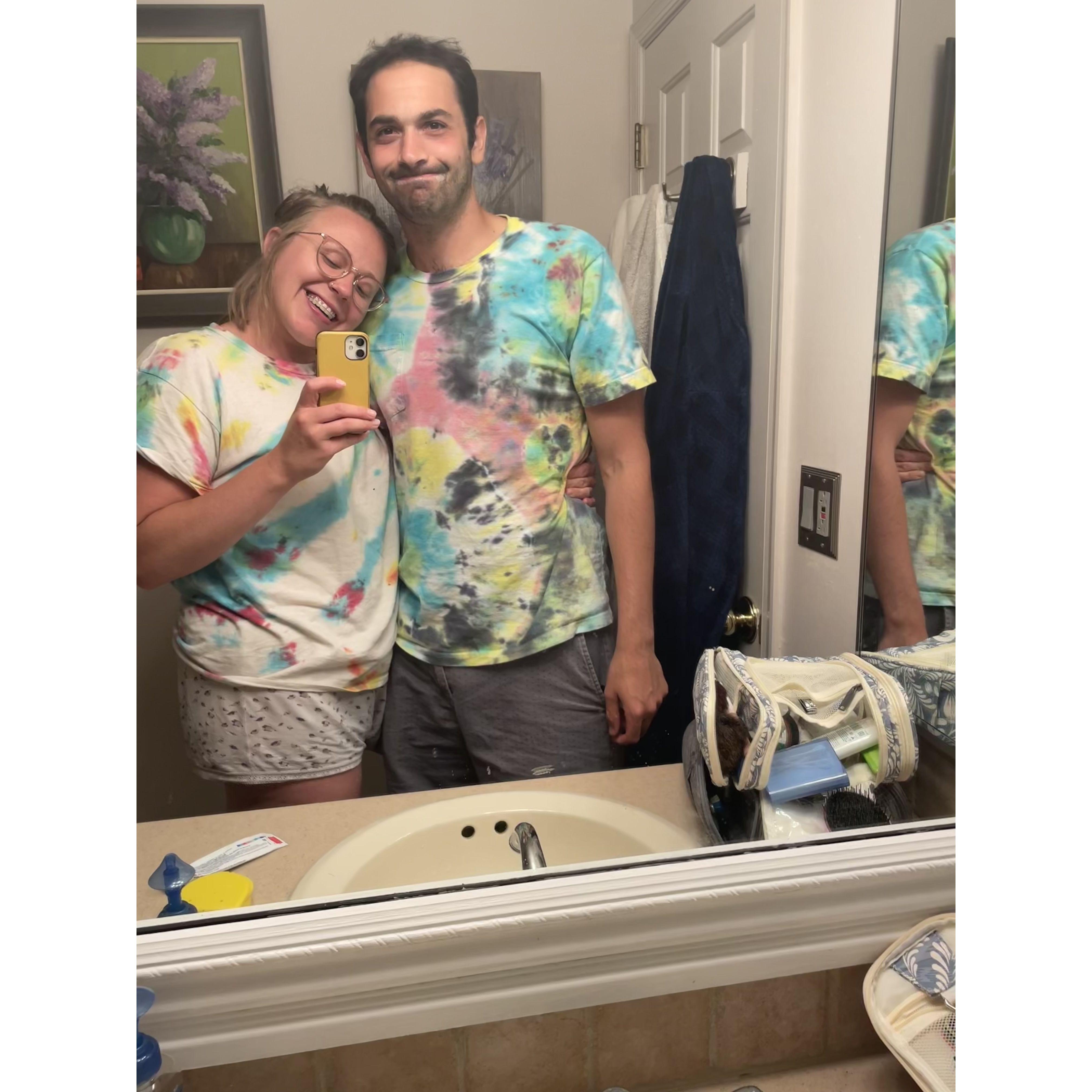 What?! Annie and Bobby in MaTcHiNg tie-dye?! June 2022.