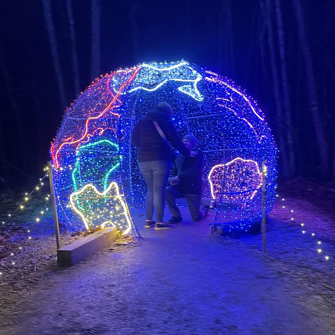 The bride and groom got engaged at Sandy Hill Farms on New Year’s Day of 2023!