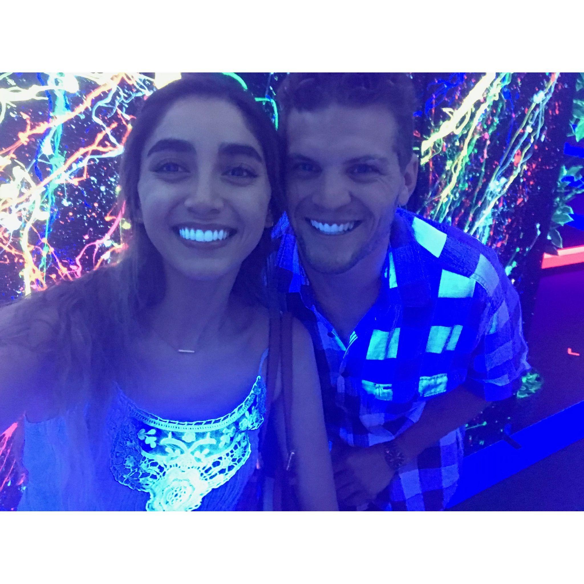 Neon miniature golf