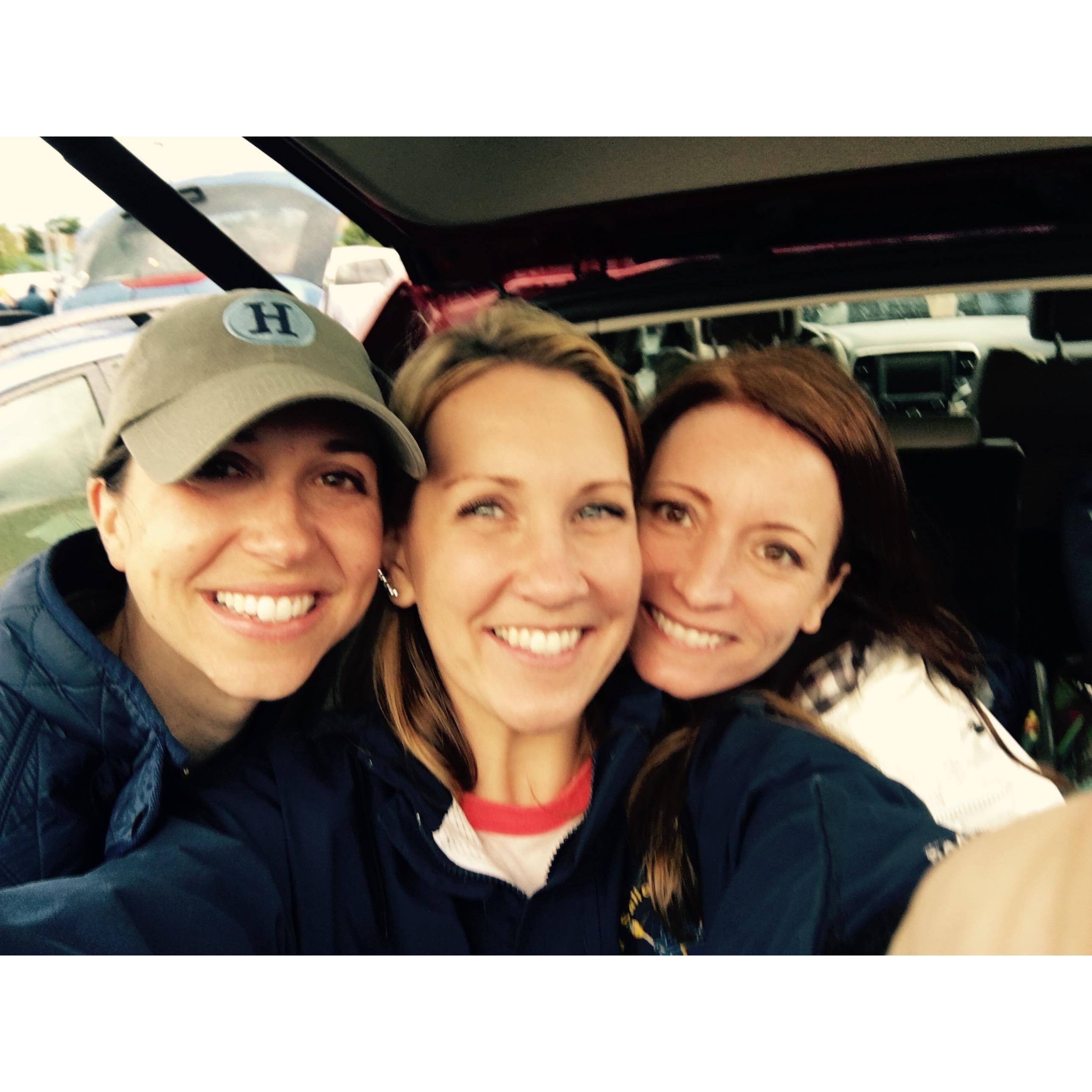 A rainy Mumford & Sons concert in NJ (Kate, Suz, Jen)