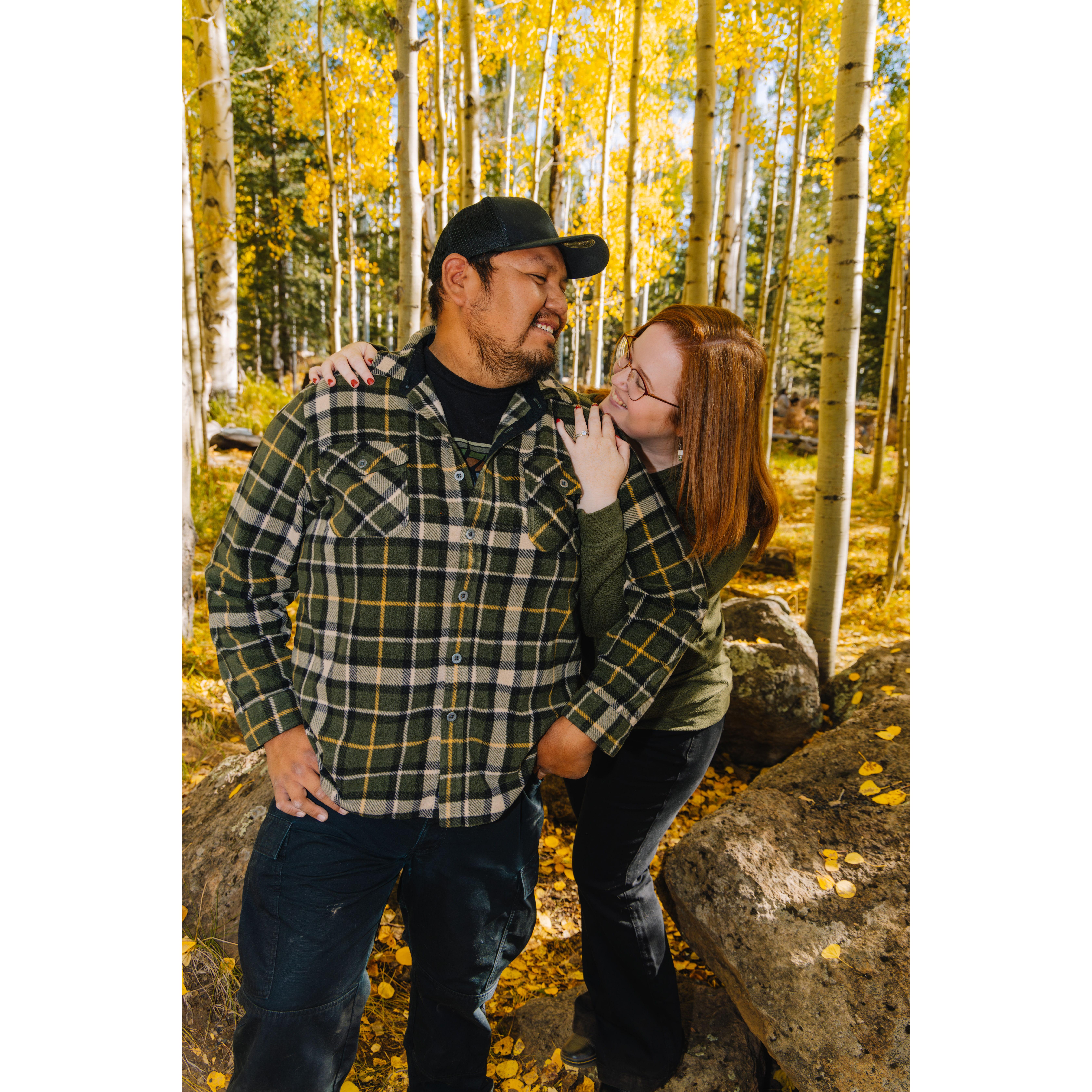 The fall colors made for such an amazing back drop for our engagement pictures!