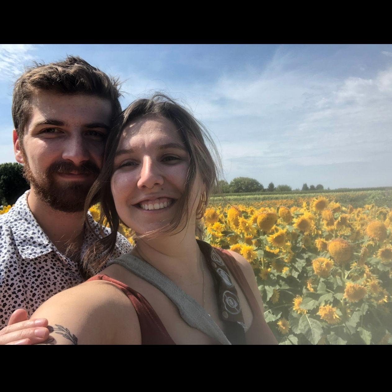 Fun Fact: This photo was taken at a sunflower festival hours before Alden proposed