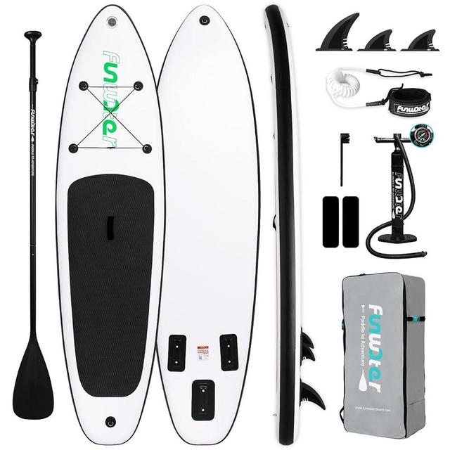 FunWater Inflatable Ultra-Light Stand Up Paddle Board for All Skill Levels with Premium SUP Paddleboard Accessories,Non-Slip Comfort Deck for Youth & Adults