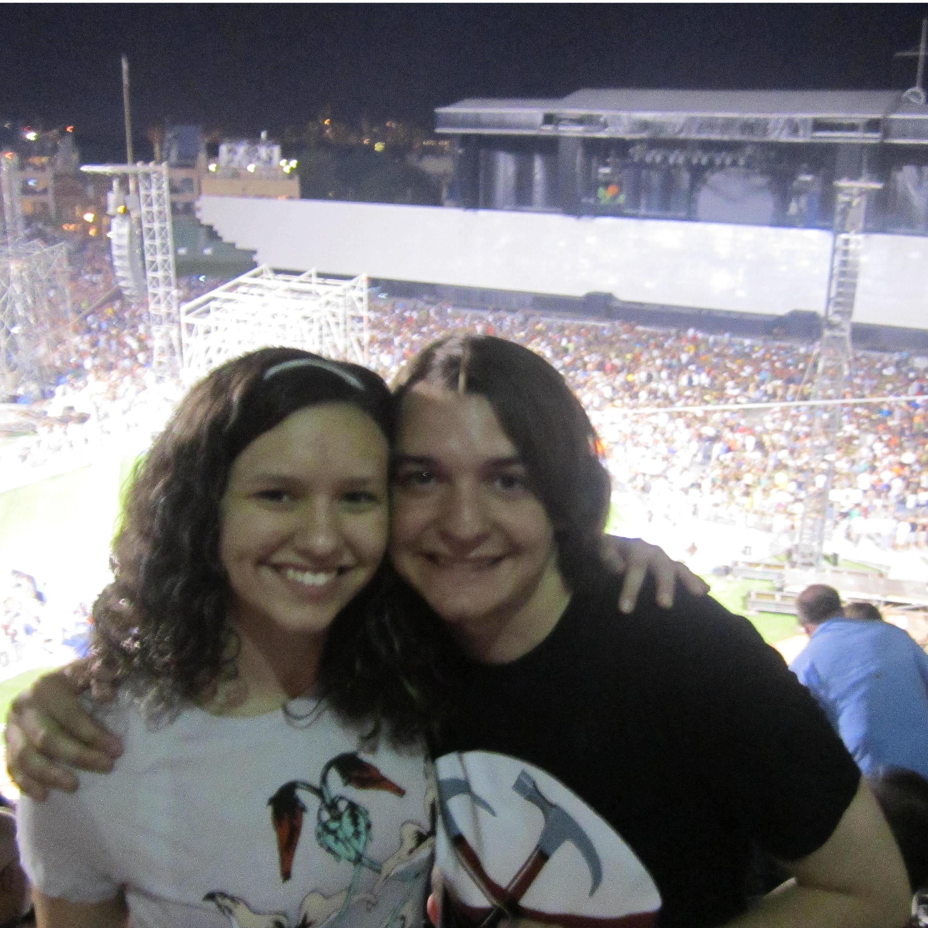 Our first concert together was Roger Waters: The Wall at Wrigley Fields 2012