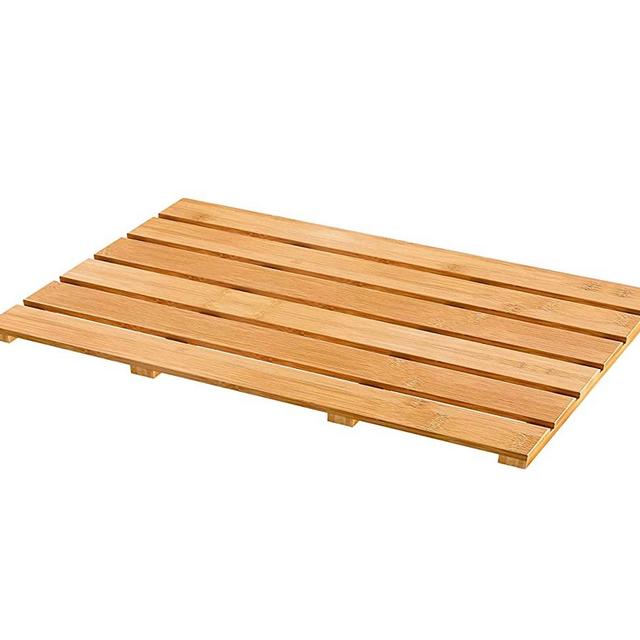 Bamboo Bath Mats for Bathroom - Large, Long (32 x 18 Inches), Rug Pad, Wood Bathmat for Shower Tub Spa and Sauna Floors - Indoor or Outdoor