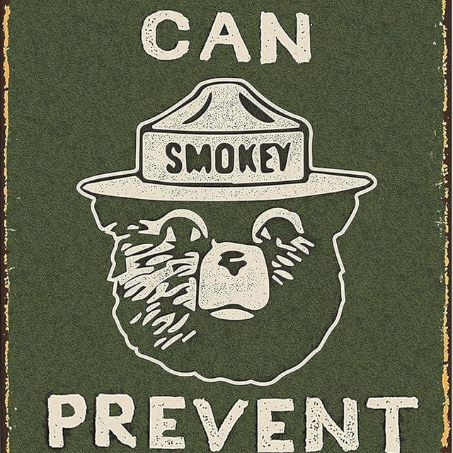 CCPARTON Vintage Metal Sign Smokey Bear Retro Metal Tin Sign Aluminum Sign for Home Coffee Wall Decor 8x12 Inch