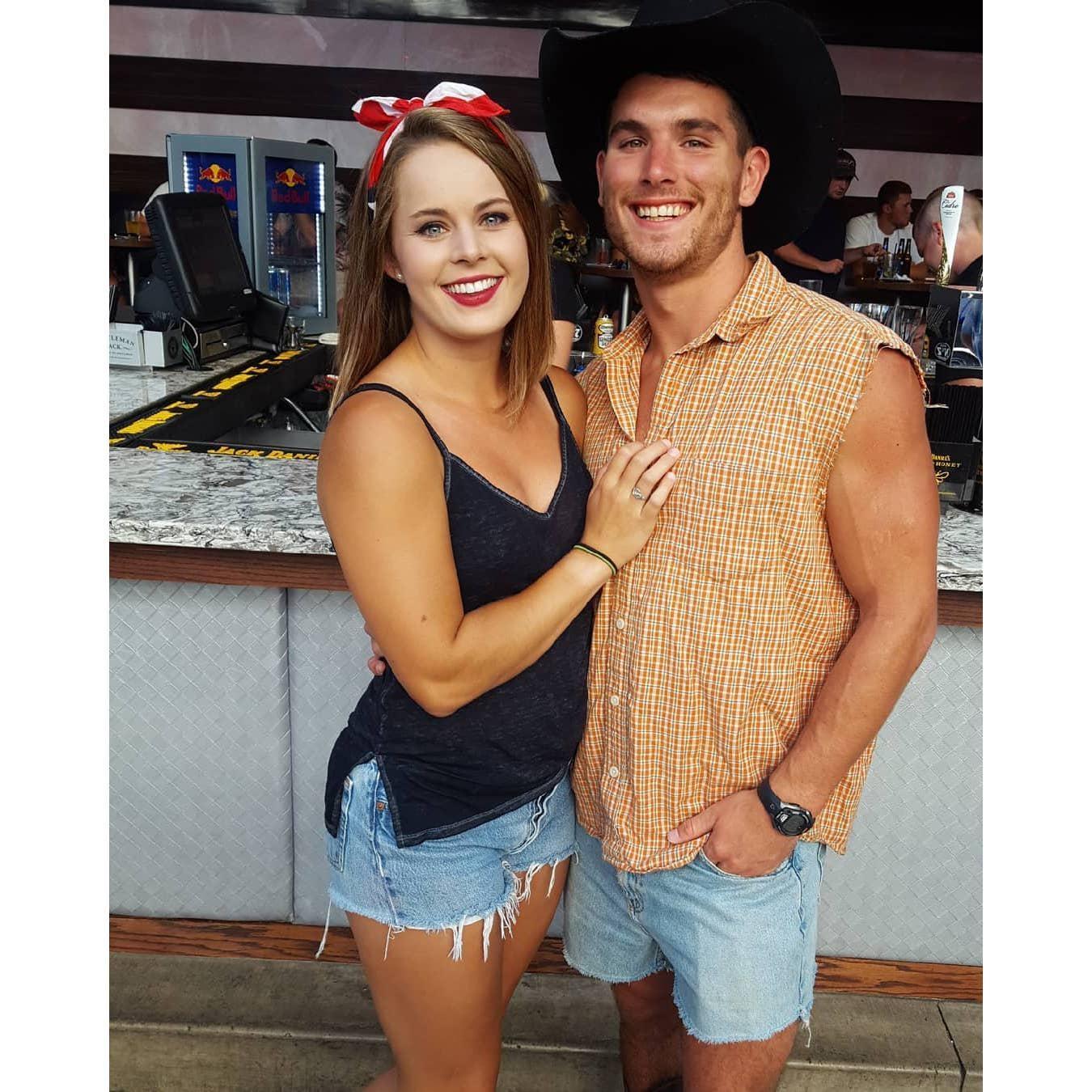 We have always had a shared love of country music. This was from a Kenny Chesney concert we went to during our M2 year!