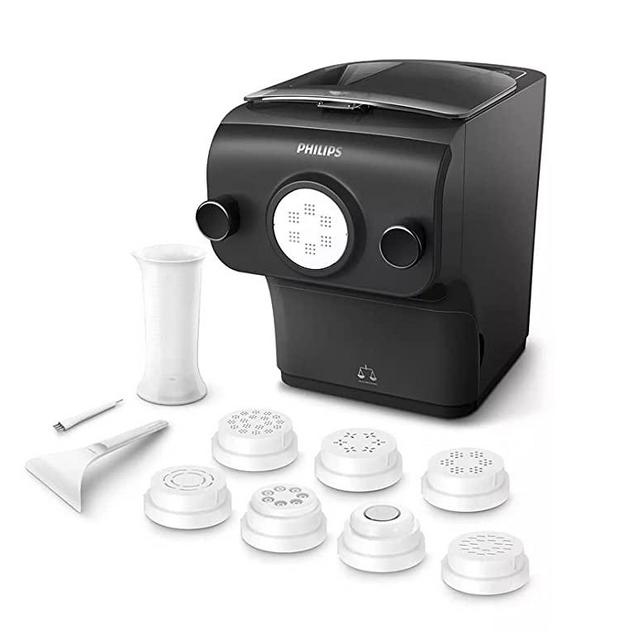 Philips Avance Automatic Pasta & Noodle Maker Plus with 8 Interchangeable Pasta Shaping Discs, Black - HR2382/16