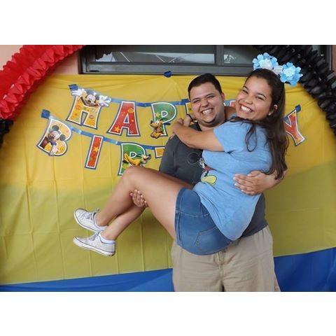 This was a family members children's party that was Mickey themed..... Steph wastes no time to whip our her Mickey attire!