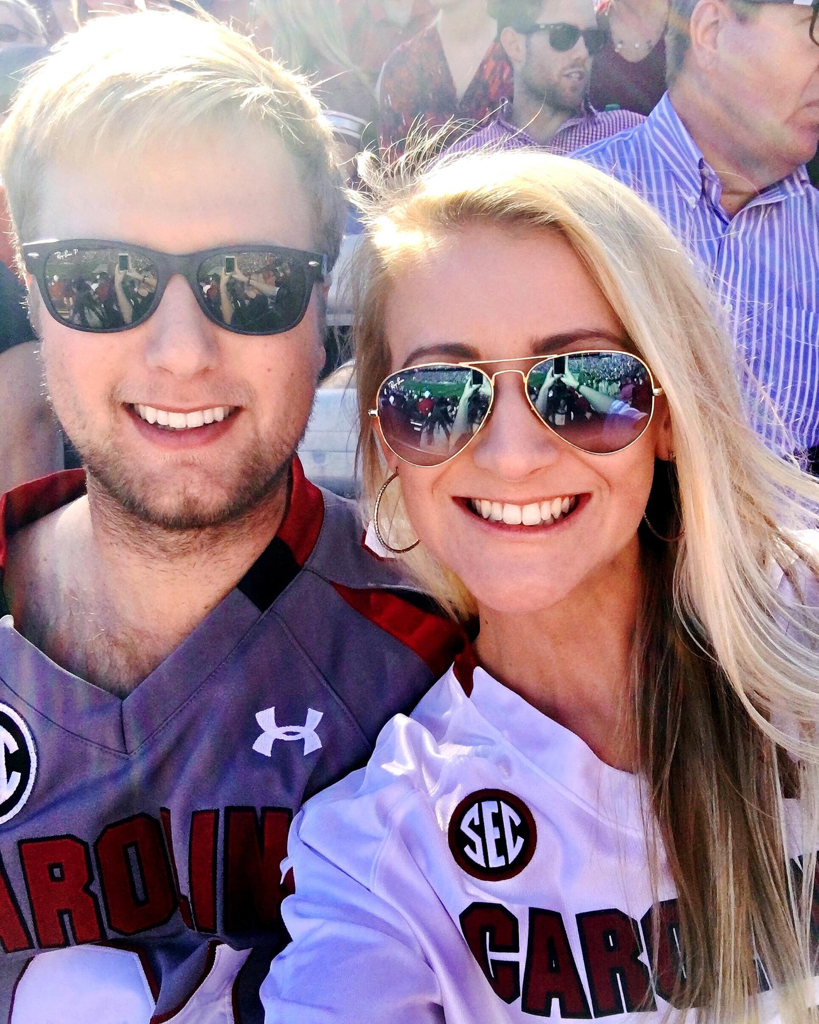 Our first South Carolina football game together in 2016! Go Cocks!