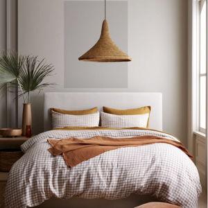 Linen Duvet Cover Set | Quince- Color: Cafe Gingham