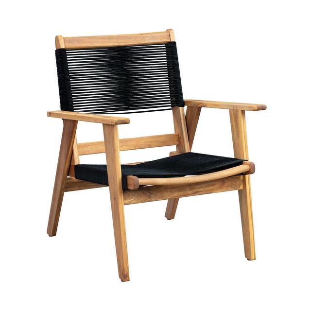 Patio Sense Kingsmen Armchair | Natural Finish | Midcentury Modern Wooden Sofa Chair for Living Room, Bedroom, Patio, Poolside, Study Room, Garden, Indoor Outdoors | Heavy Duty Wood Construction