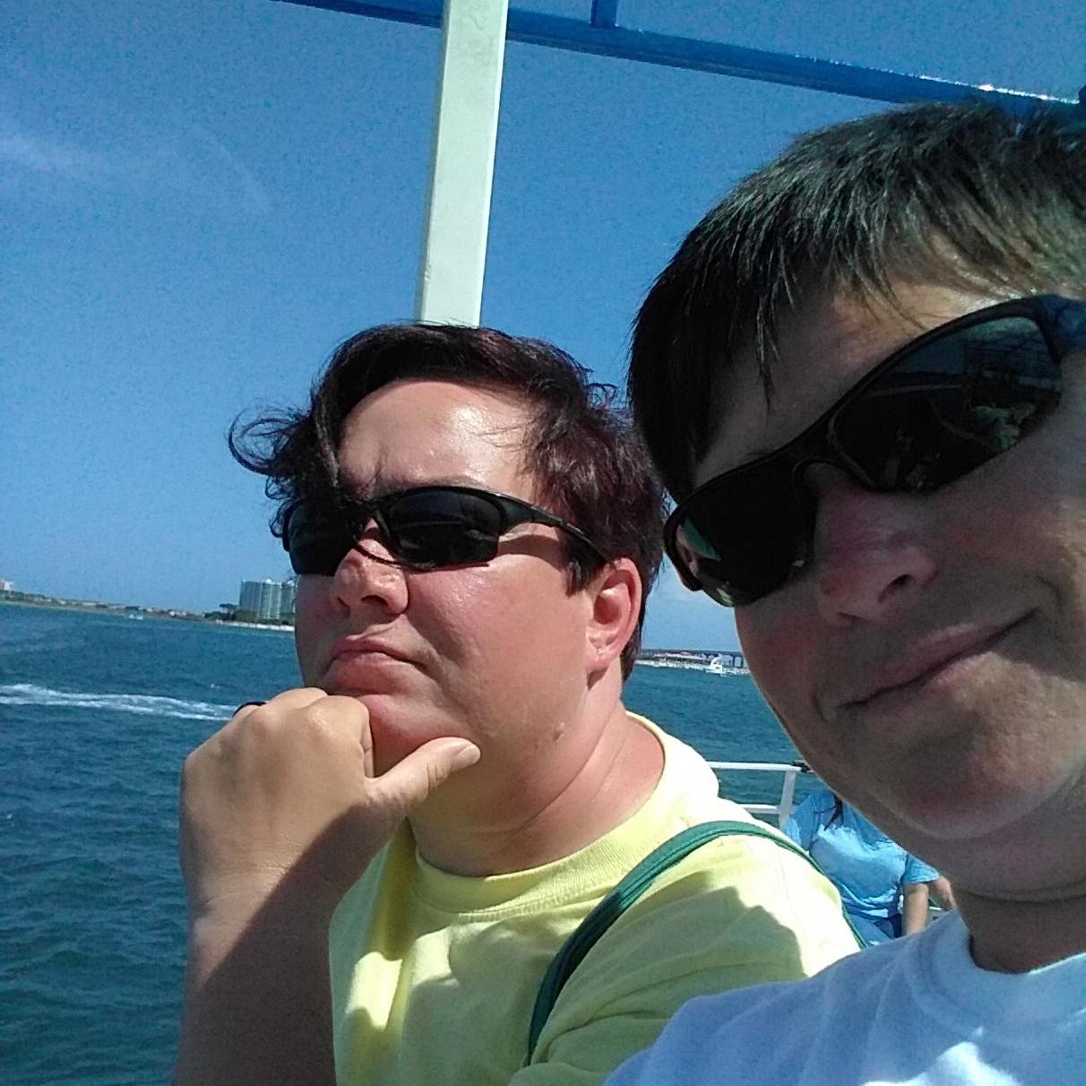 Dolphin tour on vacation (2018), Amanda was smirking because this was 30 min before the proposal and the ring was in her pocket...