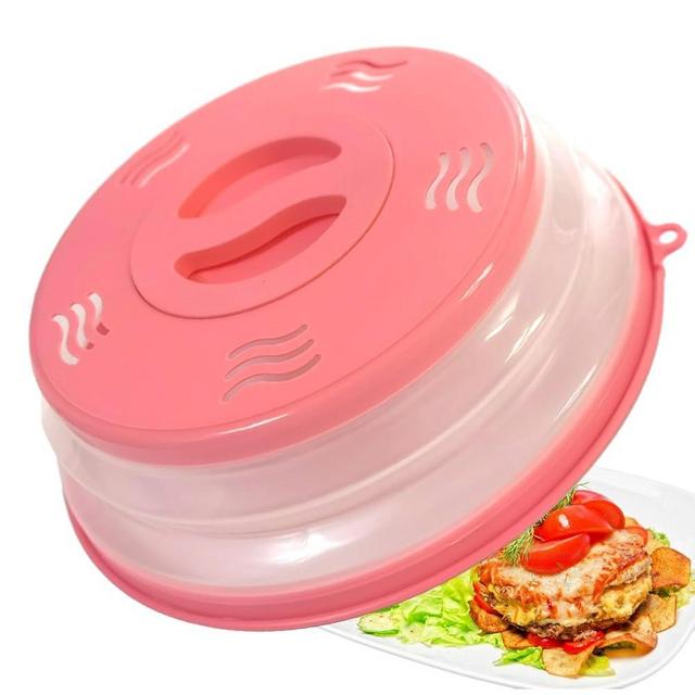 Microwave Splatter Cover Vented for Food, Splatter Guard & Colander Kitchen Gadget for Fruit Vegetables Microwave Plate Cover with Hook Hole,Dishwasher-Safe,BPA-Free Silicone & Plastic