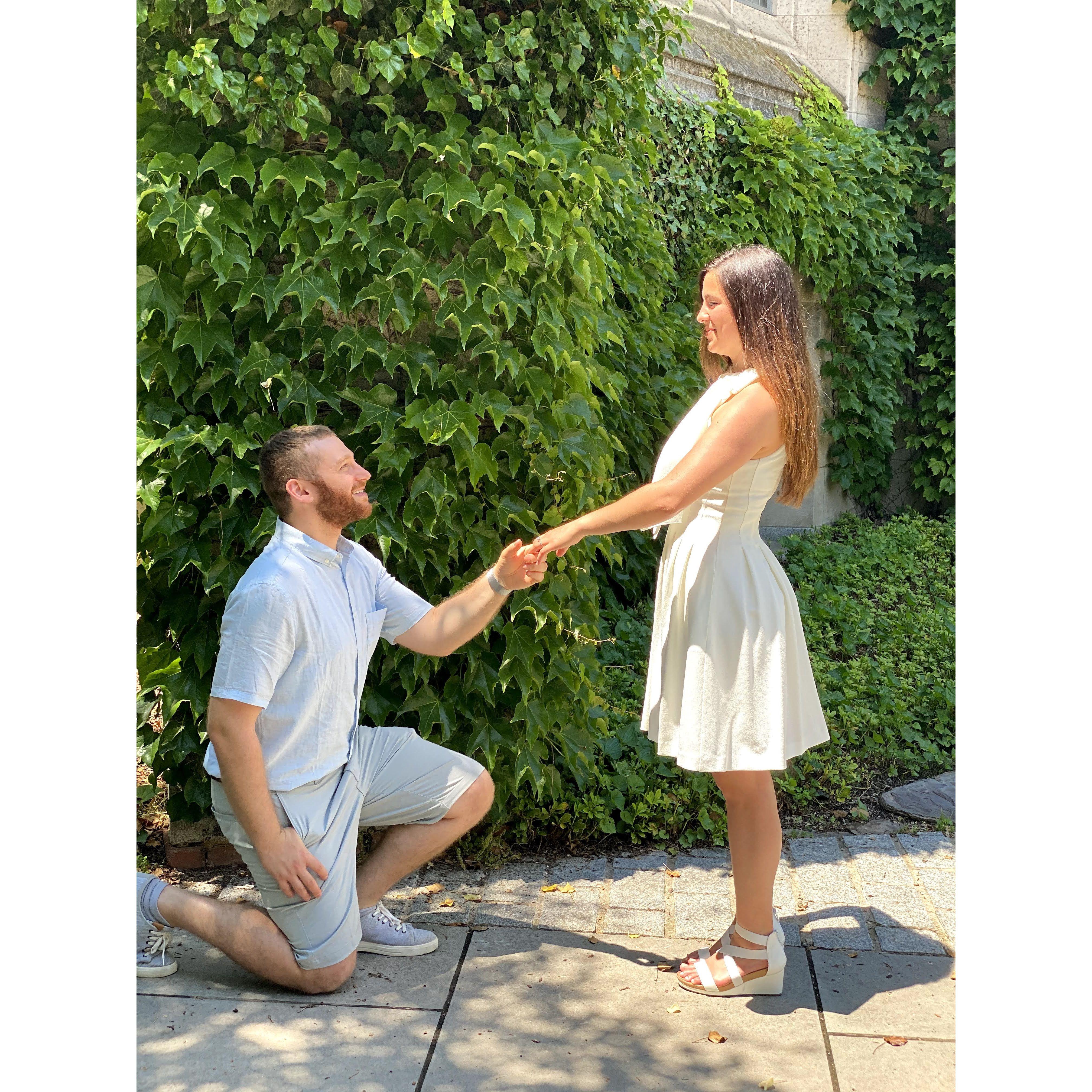 Recreating the moment we got engaged!