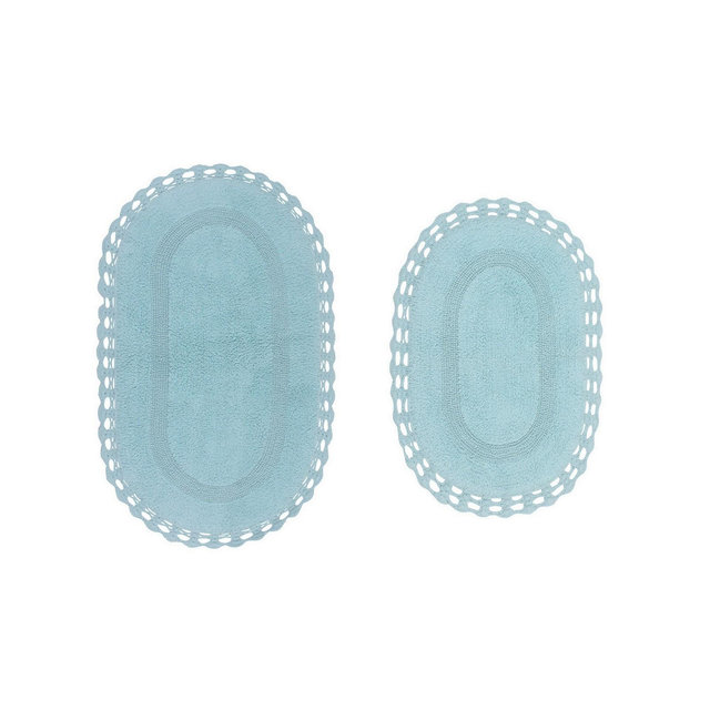 Home Weavers Hampton Crochet Reversible 2-Pc. Bath Rug Set