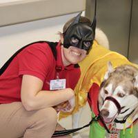 Batman and Robin fighting sad moments in the hospital. Their mission? To bring smiles to everyone's faces.
