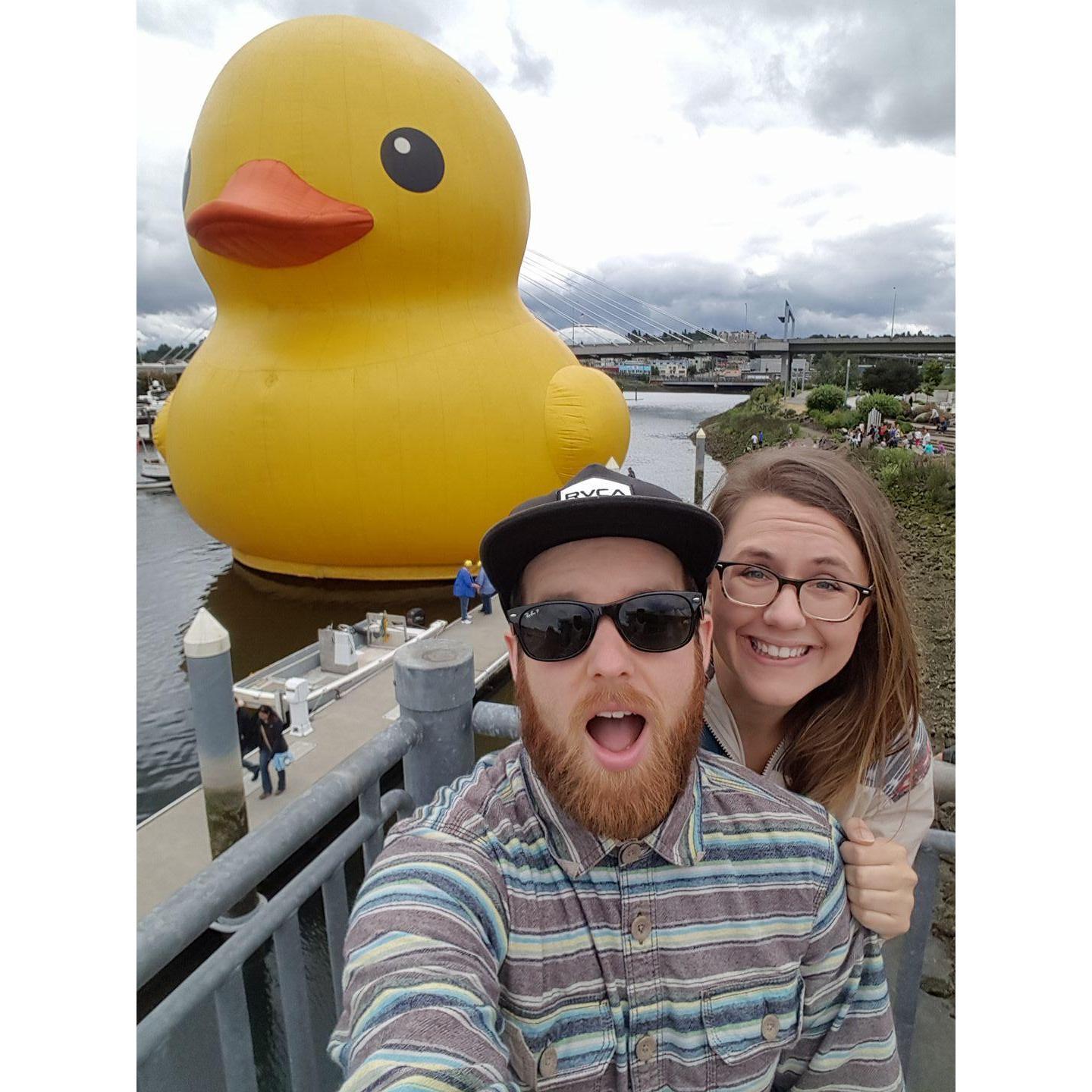 Went to see the world's largest rubber duck to celebrate Rachel finishing the first year of her occupational therapy assistant program.