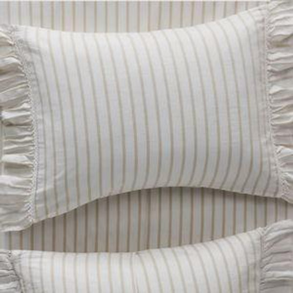 Organic Cotton Spa Sateen Ruffled Shams, Set of 2