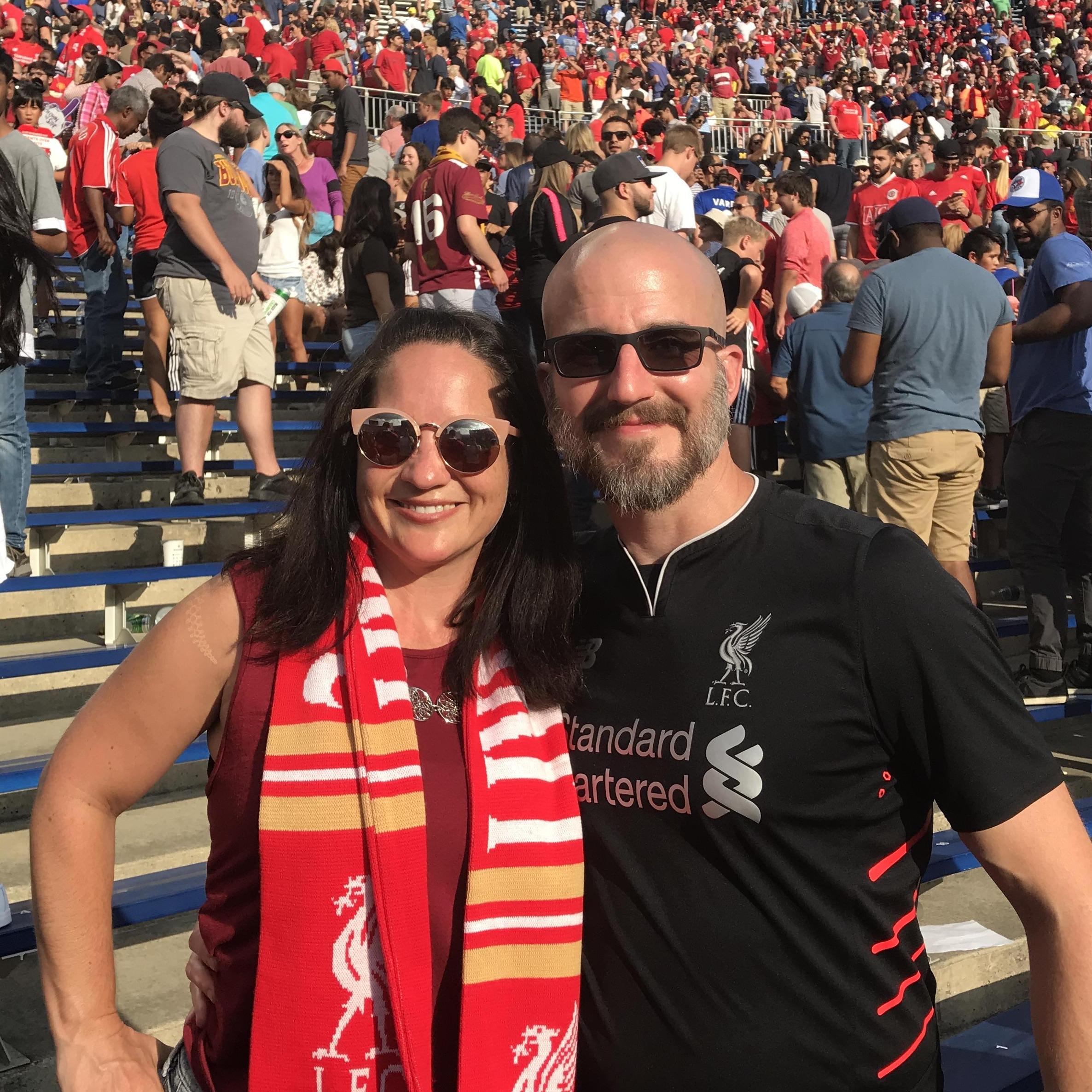 At a Liverpool game in Ann Arbor, MI - July 2018