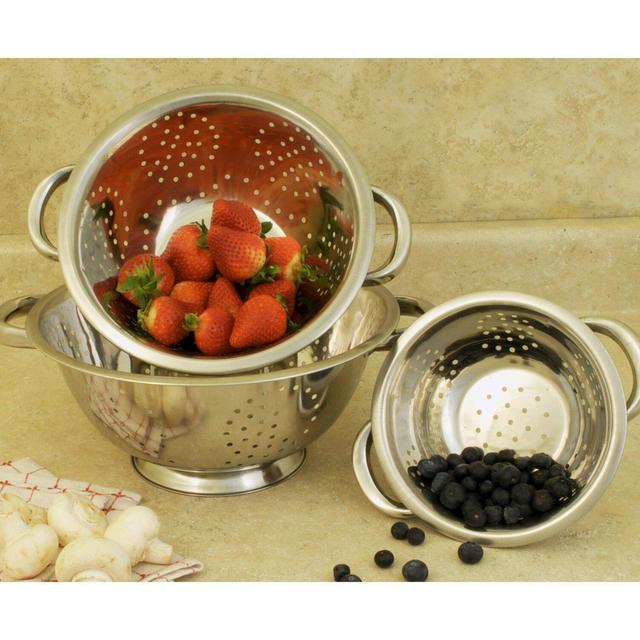 Cook Pro 3 Piece Stainless Steel Colander Set