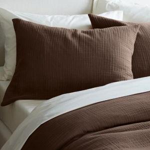 Organic Airy Gauze Duvet Cover Set | Quince in Chocolate