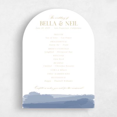 Blue Arch Wedding Program - Saif