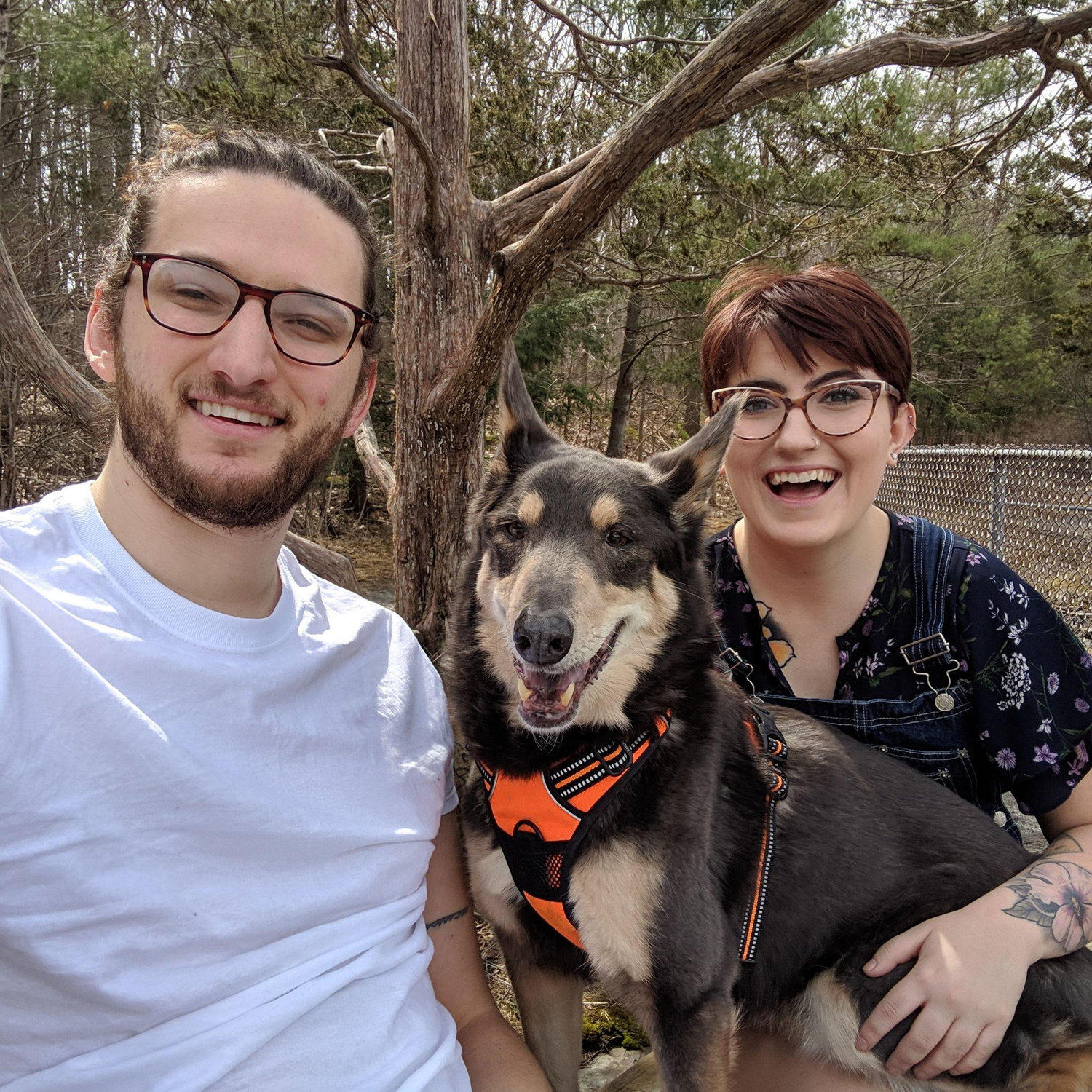 Sarah has short hair, Mitch is busy in the beginning of his PhD, and Sugar is cute