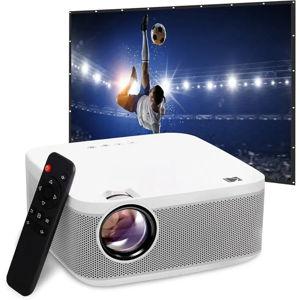 Kodak - FLIK X10 Full HD Multimedia Projector Kit, 1080p Portable Home Theater Bundle with 100” Projection Screen - White