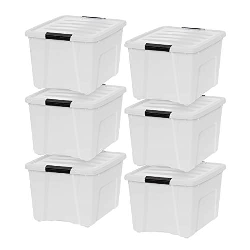 IRIS USA TB-36 Storage Bin, 40 Qt, Pearl