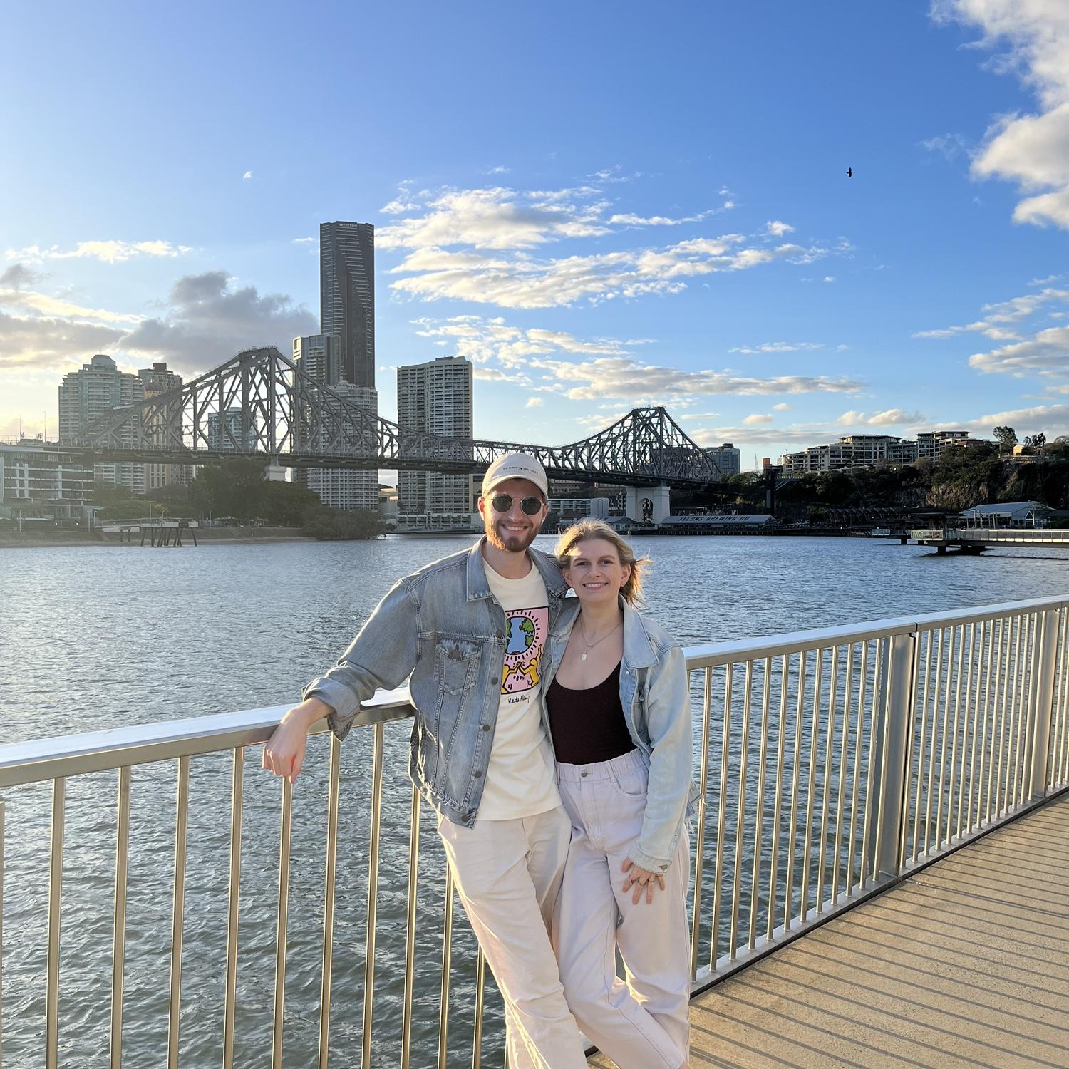 Us at Story Bridge in Brisbane, QLD. September 2023.