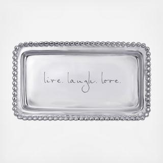 Engraved Statements Live Love Laugh Letter Tray