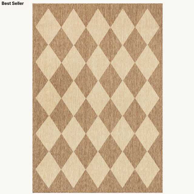 Adelaide Harlequin Indoor/Outdoor Rug | brown