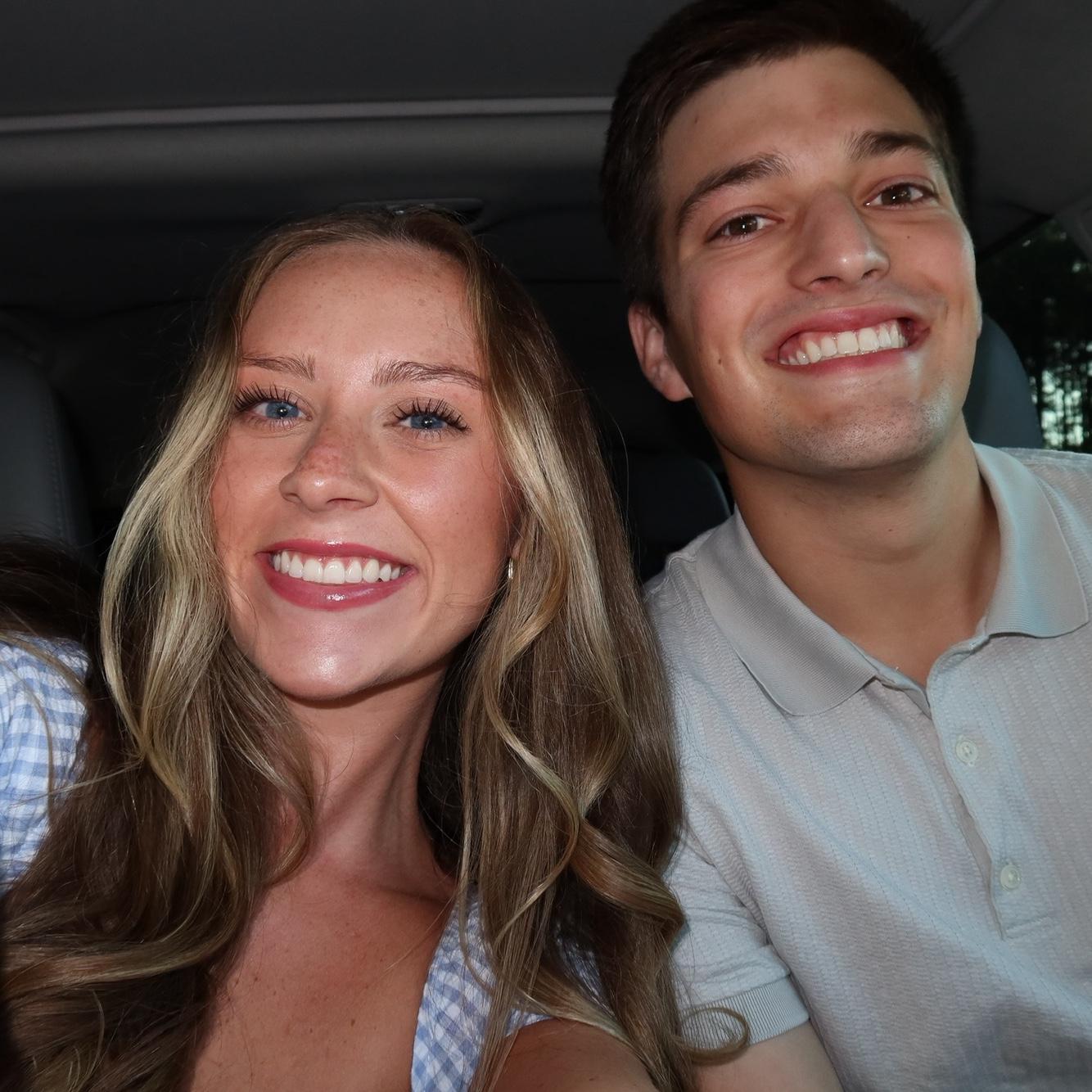 Us 10 minutes before he proposed!
