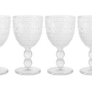 Home Essentials Halo Ribbed Glass Goblet 4-piece Set