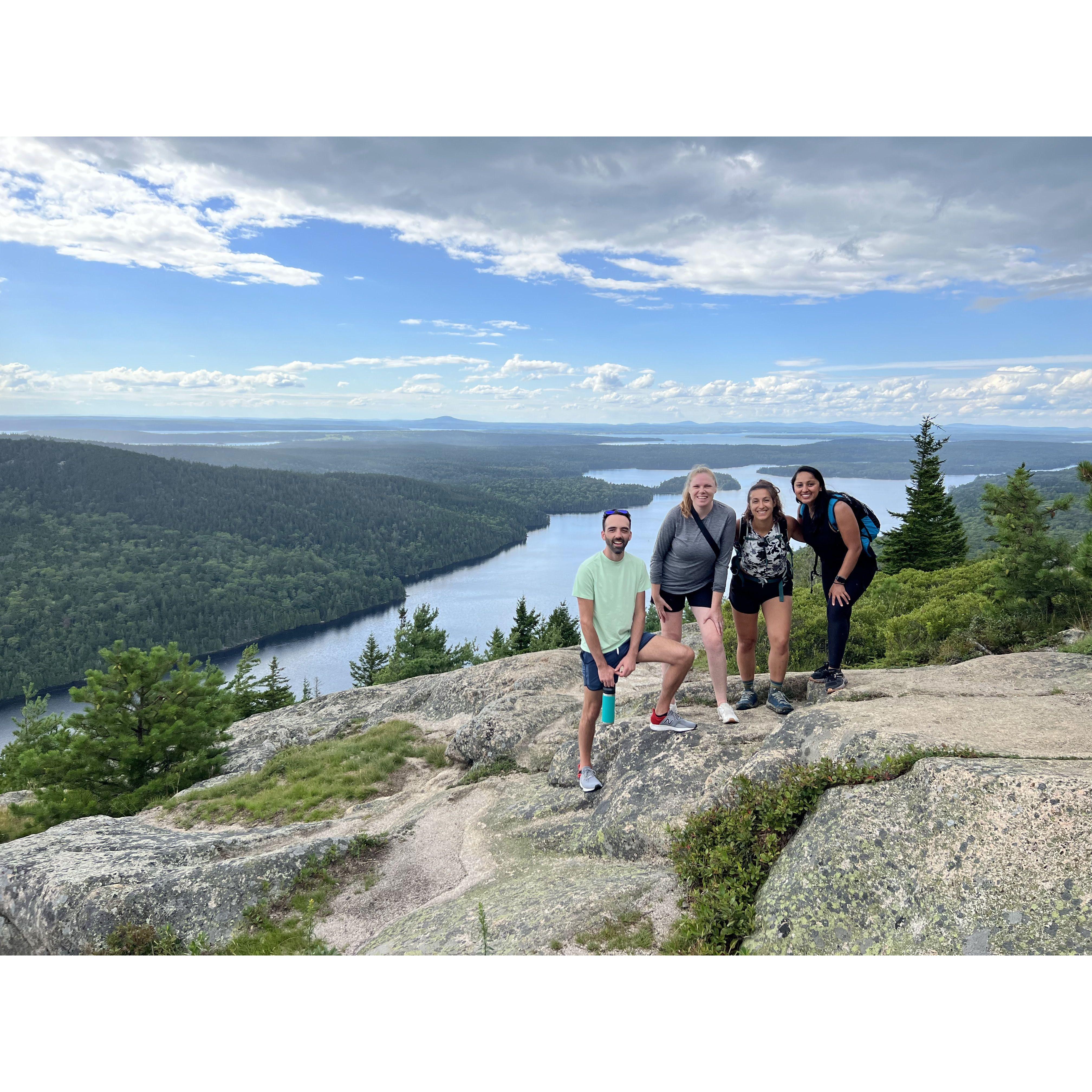 Anthony, Allie, Chanel, and Apoorva by the Beech Mountain lookout