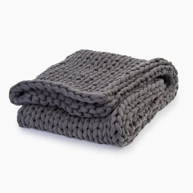 Cotton Napper - 20 lbs, Asteroid Grey, Knitted Blanket