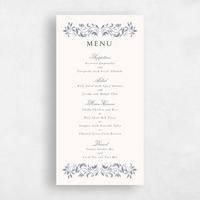 Blue Wedding Menu - Palais