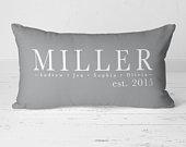 Family Name Pillow, Marriage Pillow,...