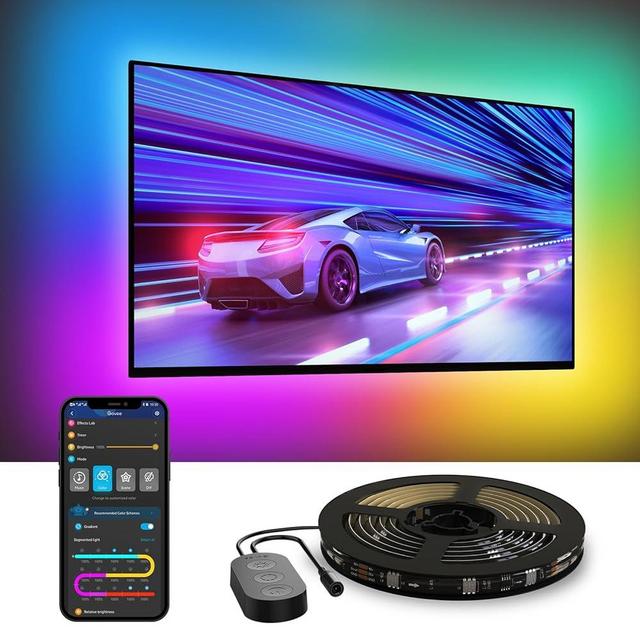 Govee TV LED Backlight, RGBIC TV Backlight for 70-80 inch TVs, Smart LED Lights for TV with Bluetooth and Wi-Fi Control, Works with Alexa & Google Assistant, Music Sync, 99+ Scene Modes, Adapter