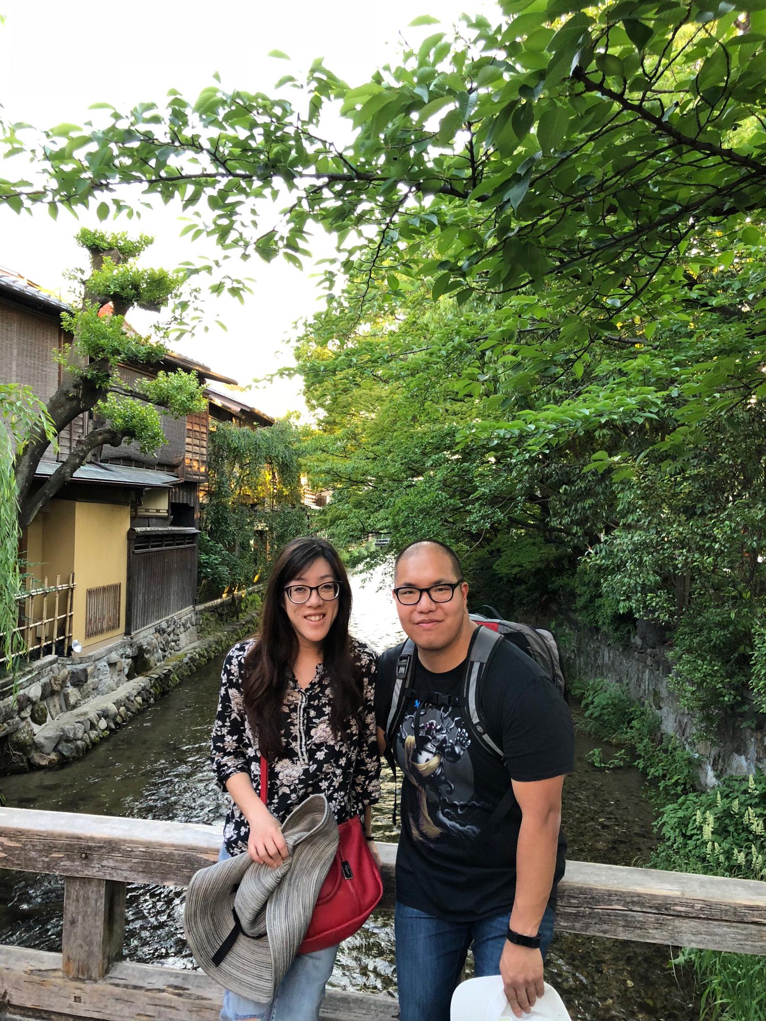 On our first international trip together in Kyoto.