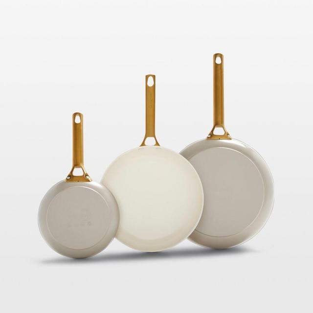 GreenPan ™ Reserve Taupe Frying Pans, Set of 3